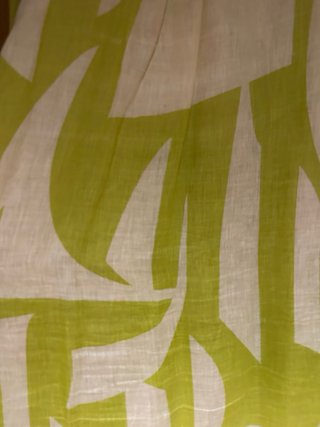 Vestido Lino Woman Limited T L verde/blanco