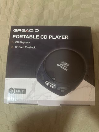 Reproductor CD Greadio Portátil con Auriculares