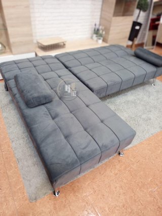 Sofá Cama Chaise Longue Gris