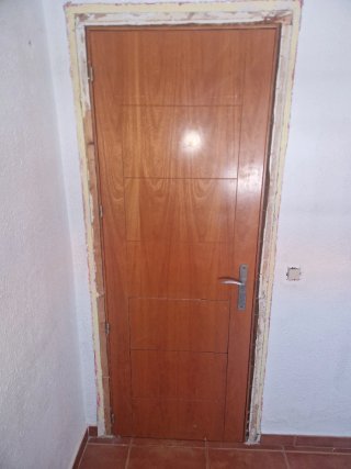 Puerta de interior madera con cristal