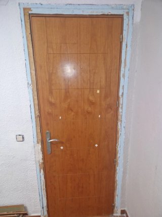 Puerta de interior madera con cristal