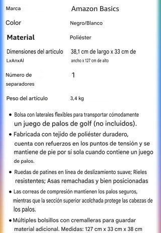 Funda de viaje para palos de golf