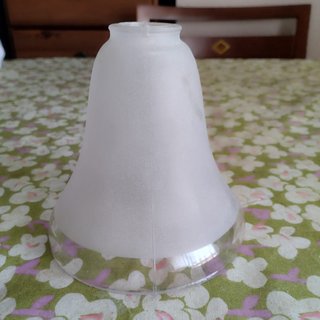 Tulipa modernista campana cristal esmerilado