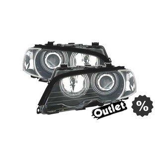 DW FAROS BMW E46 COUPE 99-03 OJOS ANGEL CCFL INTERMITENTES F