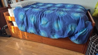 Cama nido de madera con cajones