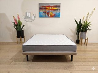 Somier Base Tapizada + Colchón Baviera 18cm (Nuevo)