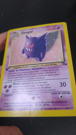 Gengar Fosil Holo 1ª Edición Español
