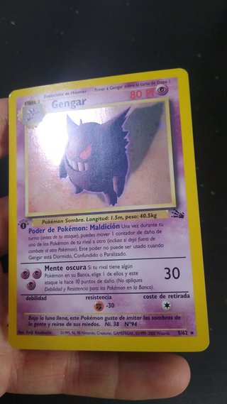 Gengar Fosil Holo 1ª Edición Español