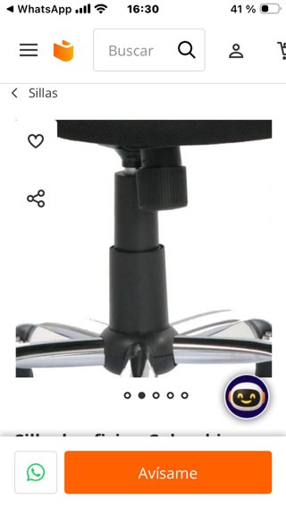 2 Sillas de Escritorio Negras modelo Columbia