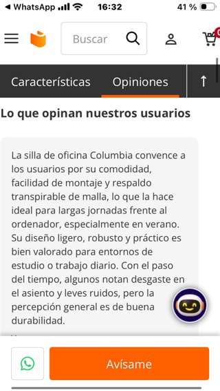 2 Sillas de Escritorio Negras modelo Columbia