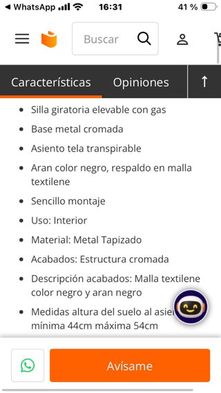 2 Sillas de Escritorio Negras modelo Columbia