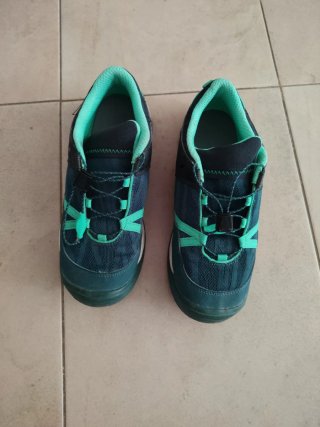 Zapatillas trekking mujer azul y verde