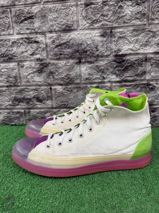 Converse bianche e rosa taglia 42