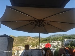 Sombrilla terraza LED Beige