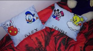 Cojín personalizado pintado a mano