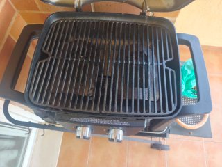 Barbacoa de gas negra