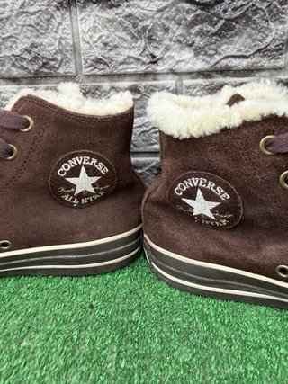 Converse 38 marroni con interno in pelliccia