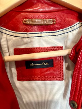 Chaqueta Piel Roja Massimo Dutti Talla s