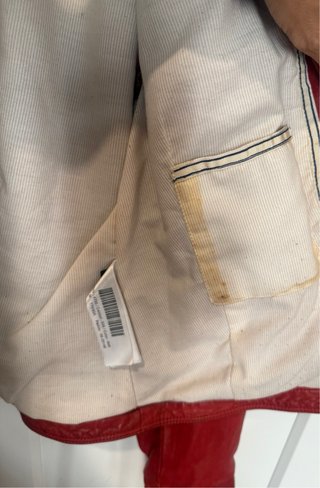 Chaqueta Piel Roja Massimo Dutti Talla s