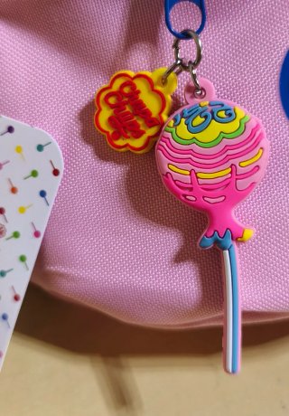 Marsupio Chupa Chups rosa con ciondolo