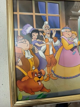 Póster La Bella y La Bestia enmarcado Disney