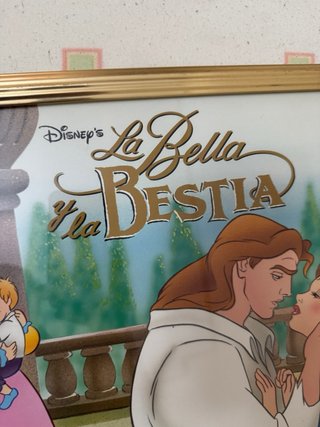 Póster La Bella y La Bestia enmarcado Disney