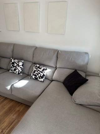 Sofá modular en U gris