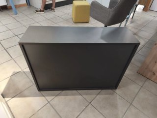 Mueble organizador negro 4 cubos