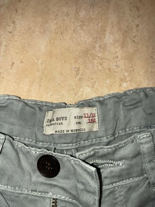 Pantalón corto niño gris talla 11/12