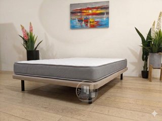 Somier Base Tapizada + Colchón Baviera 18cm (Nuevo)