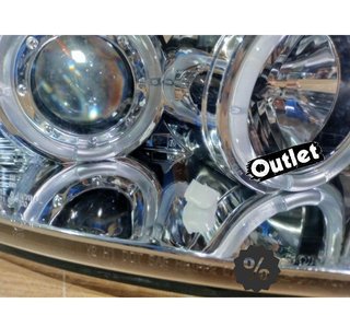 DW FAROS AUDI A4 B6 00-04 OJOS ANGEL CCFL FONDO CROMO R14536