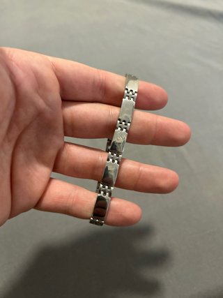 Bracciale a maglie argentato