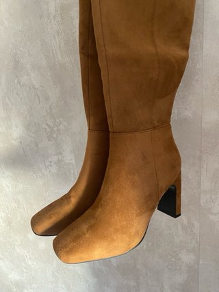 Botas altas tacón ante marrón