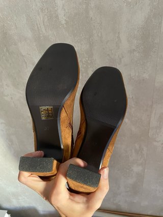 Botas altas tacón ante marrón