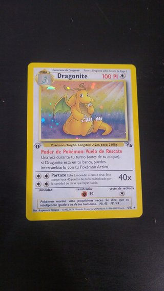 Dragonite Holo Fósil 1ª Edición Español
