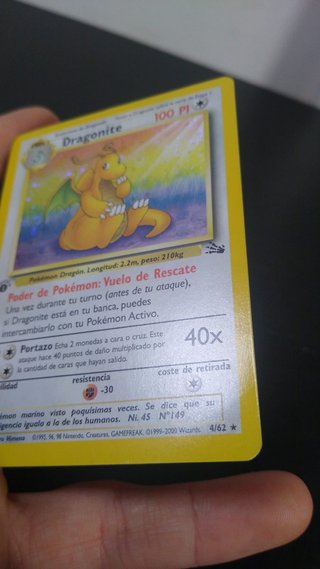 Dragonite Holo Fósil 1ª Edición Español