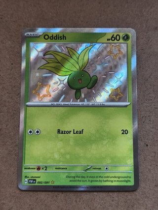 PAF 092 Oddish (Shiny) NM ING Paldean Fates