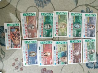 Lote 8 cupones ONCE antiguos