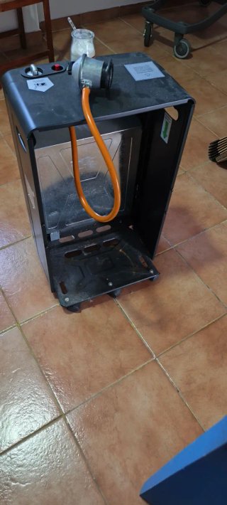 Estufa de gas cecotec negra y plateada