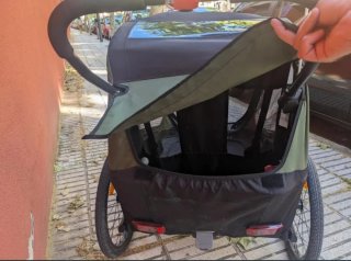 Remolque Bicicleta HAMAX 2 Plazas Plegable