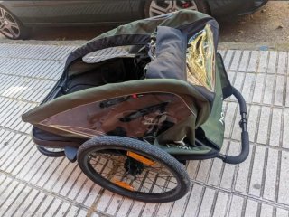 Remolque Bicicleta HAMAX 2 Plazas Plegable