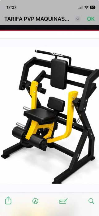 Máquina de gym: prensa y remo