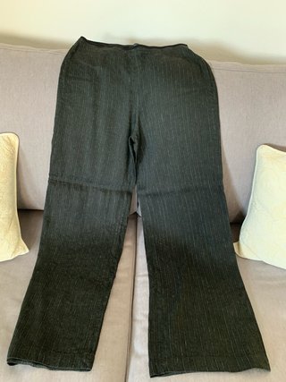 Pantalón de lino Massimo Dutti rayas