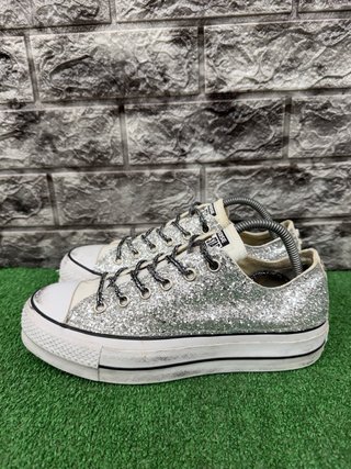 Converse Glitter Argento Tg 39.5