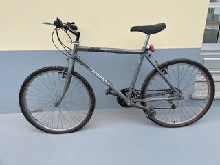 Bicicleta de montaña gris