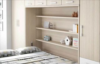 Cama abatible con armarios: dormitorio completo qu