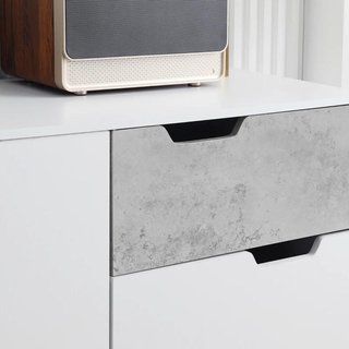 Aparador Cocina 2 Puertas 1 Cajón Blanco Gris 98cm