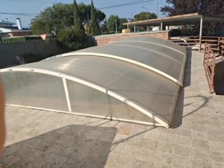 Cubierta Piscina Metálica y Plástico