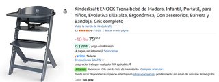 Trona Kinderkraft ENOCK madera gris