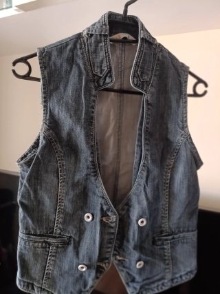 Chaleco vaquero azul/gris